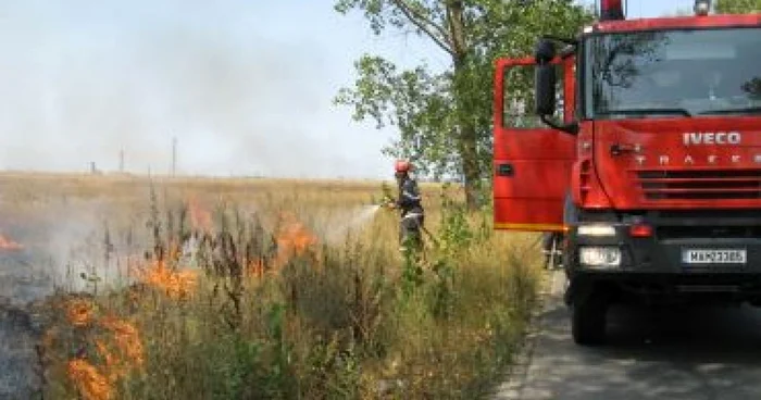 Slatina: Foc lângă şosea