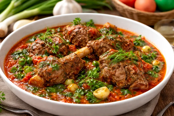 Stufatul este o tocană pe bază de ceapă și usturoi verde