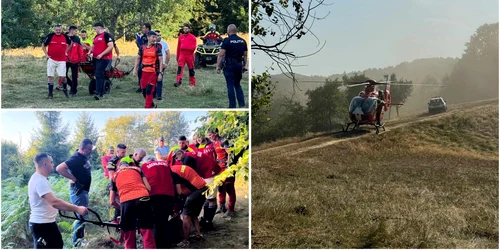 Femeia a fost găsită de forțele de intervenție  Foto IPJ Hunedoara jpg