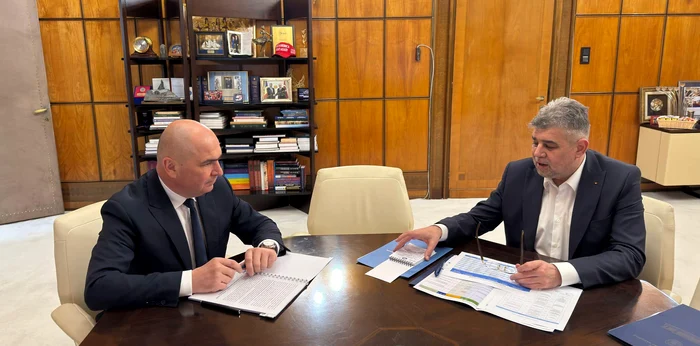 Ilie Bolojan s-a întâlnit la Guvern cu Marcel Ciolacu FOTO: facebook/Ilie Bolojan