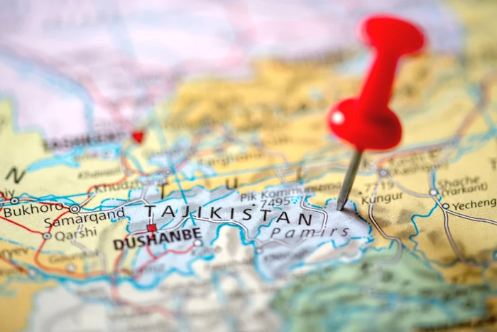 Harta Tadjikistanului FOTO: Shutterstock