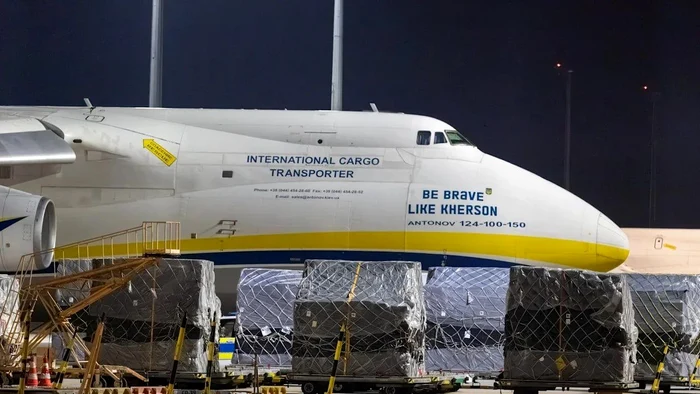 Avionul ucrainean pe aeroportul din Leipzig/FOTO:X