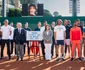 Albert de Monaco și verișoara sa la inaugurarea terenului de tenis