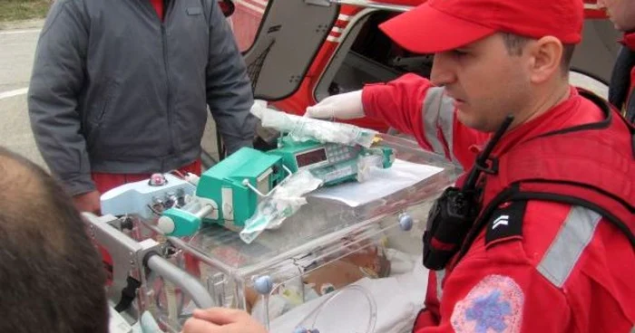 Copilul a fost transportat la spital