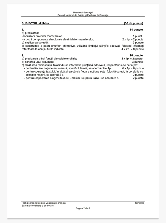 Barem simulare biologie (2) jpeg