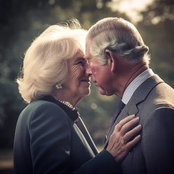Regina Camilla și Regele Charles în ipostaze tandre, fotografii realizate cu Inteligența Artificială
