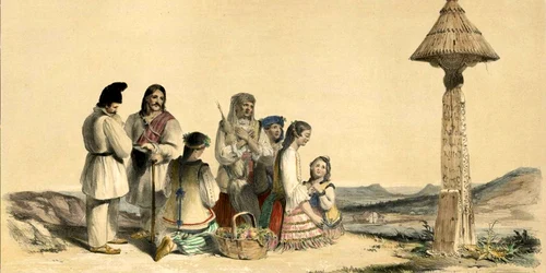 Romani in secolul al XIX lea Schita George Edward Hering. Sursa: Biblioteca Academiei Române