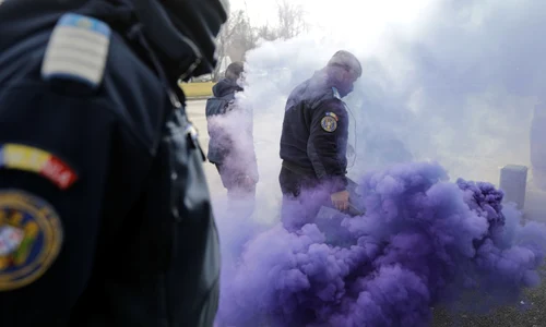 protest cu fumigene jpeg