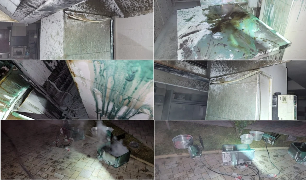 Bucătăria unui resort de lux cu spa din Măciuca - Vâlcea devastată de un incendiu Foto colaj