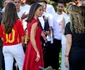 Regina Letizia la primirea echipei de fotbal a Spaniei. FOTO: Getty Images