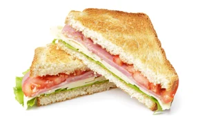 toasted sandwich with ham, cheese and vegetables jpeg
