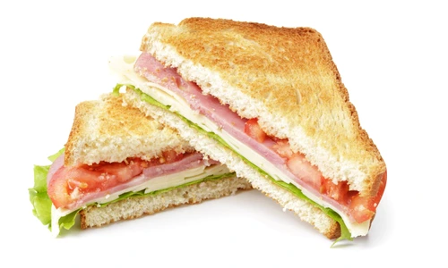 toasted sandwich with ham, cheese and vegetables jpeg