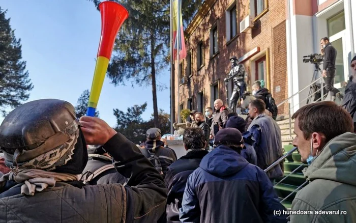 Protestul minerilor de la Lupeni FOTO: Daniel Guţă