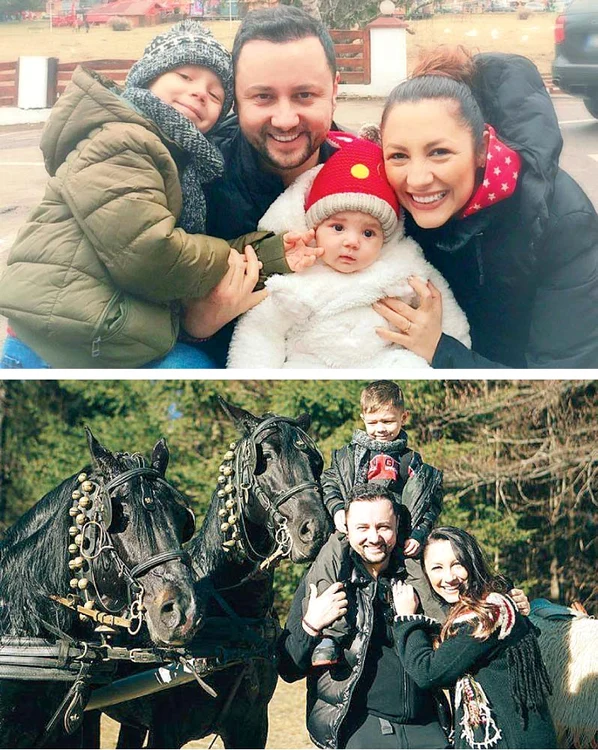 Soţii Măruţă sunt acum  în vacanţă la munte  cu cei doi copii