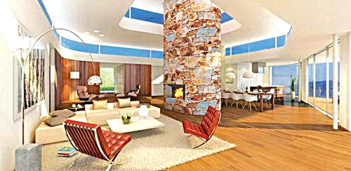 Imagine din sufrageria vilei