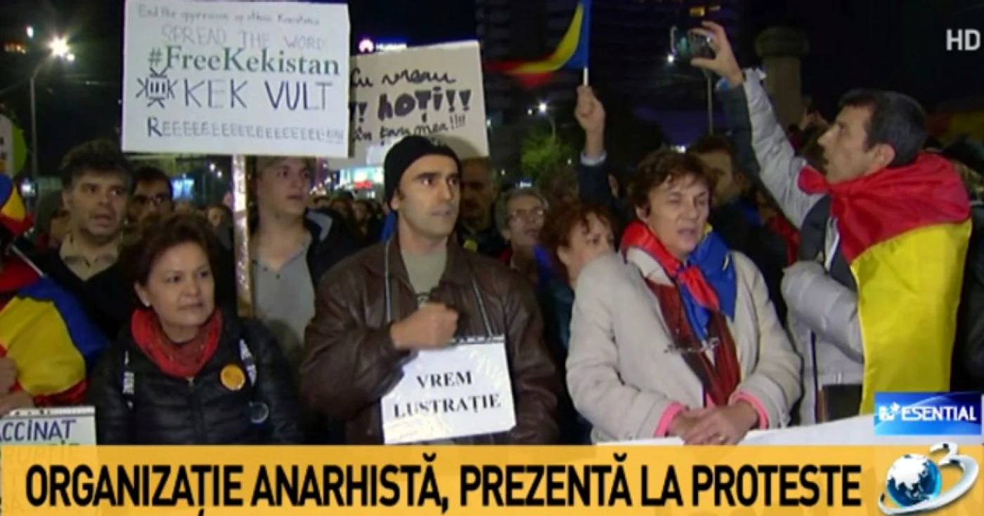 Imagine de la transmisiunea Antenei 3, în dezbaterea despre „organizaţia anarhistă“ FOTO Pagina de Media