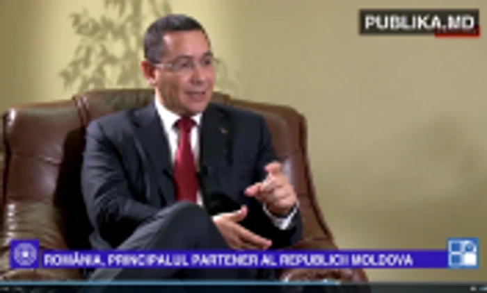 Interviu acordat de premierul Victor Ponta la Chişinău