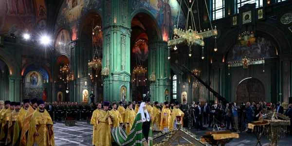 Patriarhul Kiril inaugurand noua catedrala a armatei ruse FOTO EPA-EFE
