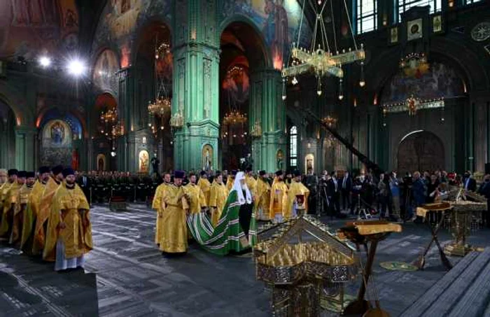 Patriarhul Kiril inaugurând noua catedrală a armatei ruse FOTO EPA-EFE