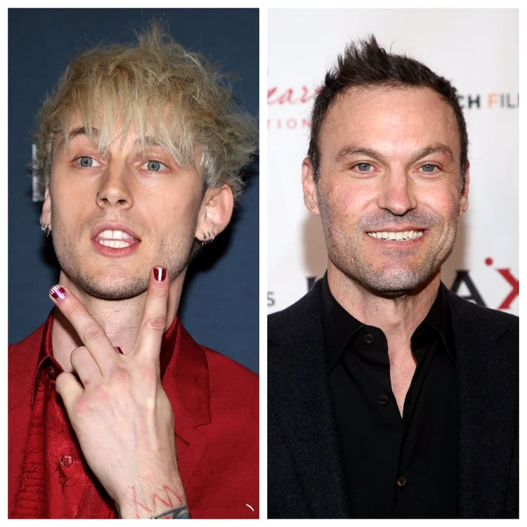 Iniţial, Brian a negat faptul că soţia lui ar avea vreo legăturăcu rapperul Machine Gun Kelly