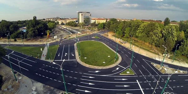Pasajul Michelangelo din Timişoara FOTO eyeinthesky.ro