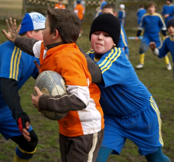 O parte din lotul Rugby Club NMS Iaşi