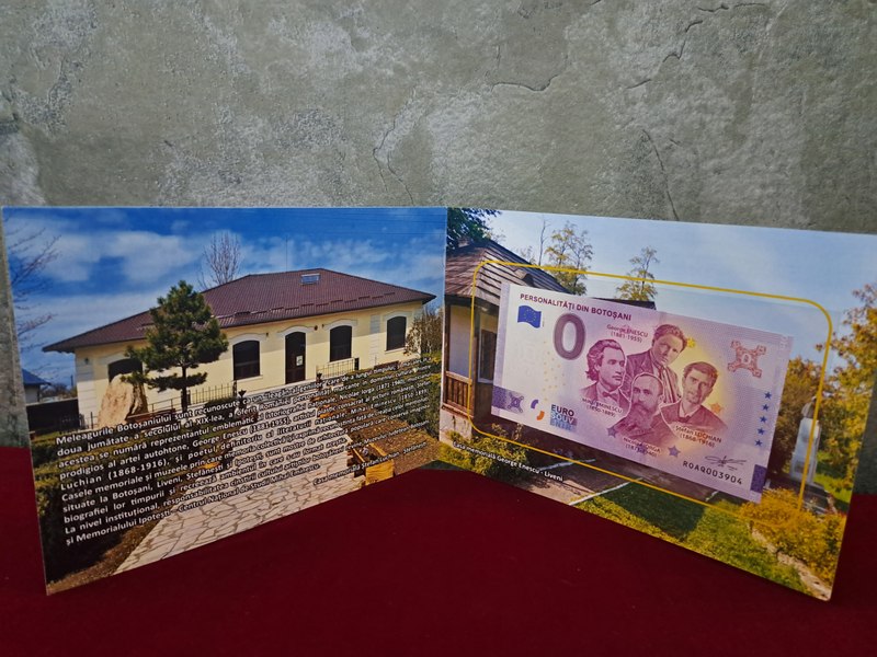 Cât costă bancnota de zero euro din România. Este dedicată geniilor născute la Botoșani