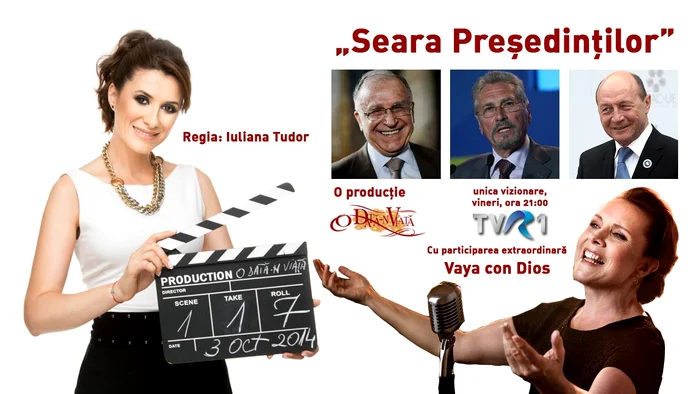 
    Iliescu, Constantinescu şi Băsescu vor fi invitaţii Iulianei TudorSursa foto TVR  