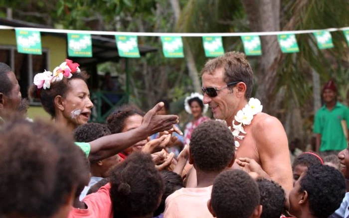 Radu Mazăre a fost întâmpinat cu ghirlande de flori