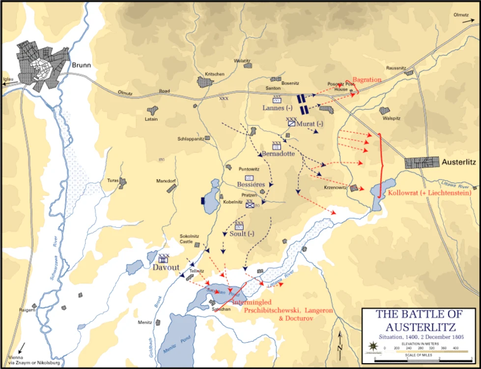 783px Battle of Austerlitz   Situation at 1400 2 December 1805 gif gif