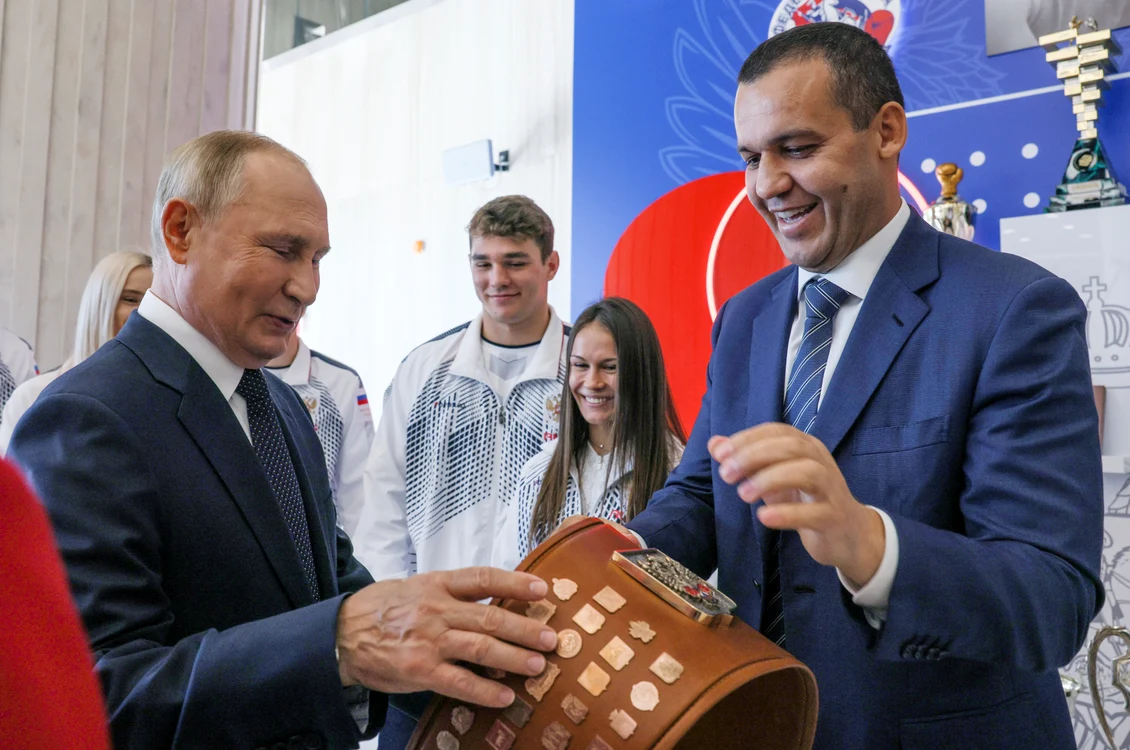 Umar Kremlev și Vladimir Putin