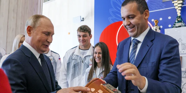 Umar Kremlev si Vladimir Putin FOTO Profimedia jpg