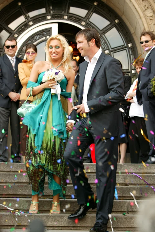 Walter și Raluca Zenga, în ziua cununiei civile