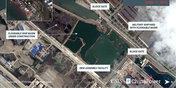 Imagini din satelit China construieste al treilea portavion FOTO chinapower.csis.org