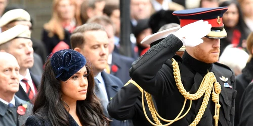 Imaginea Zilei / Harry şi Meghan ducele şi ducesa de Sussex participă la comemorarea 91st Field of Remembrance la Westminster Abbey în Londra Marea Britanie FOTO EPA – EFE / Neil Hall / 8 nov 2019