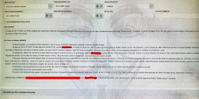 Fisa secretă FOTO: captura libertatea