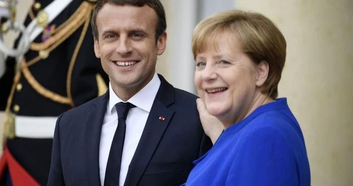 Angela Merkel şi Emmanuel Macron FOTO EPA