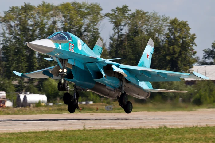 Bombardierele Su-34 sunt folosite pentru atacuri în prima linie FOTO SHUTTERSTOCK