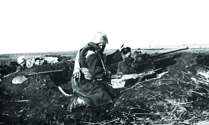 Infanteriști români în poziție de tragere (© Getty Images) 