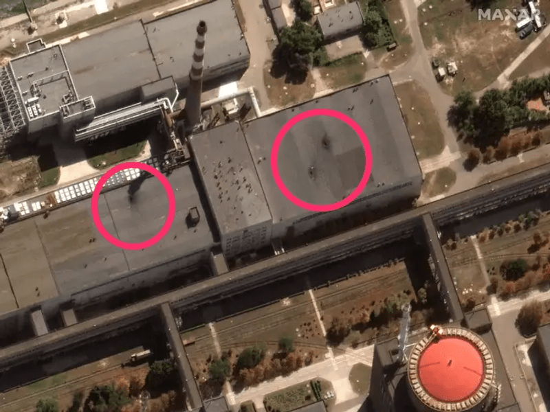 Dovada bombardamentelor de la Zaporojie, centrala folosită de ruși drept scut: imagini din satelit
