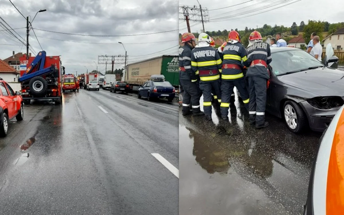 Accident rutier pe DN 7. Foto: Dani Jurj