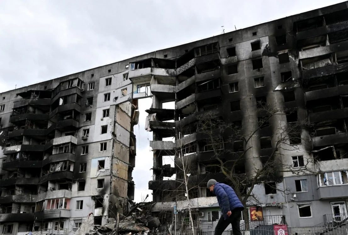 Dezastru Borodianka Ucraina - 5 apr 2022 / FOTO AFP