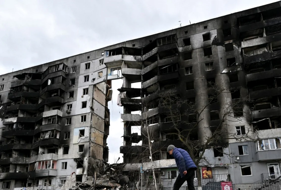 Dezastru Borodianka Ucraina - 5 apr 2022 / FOTO AFP