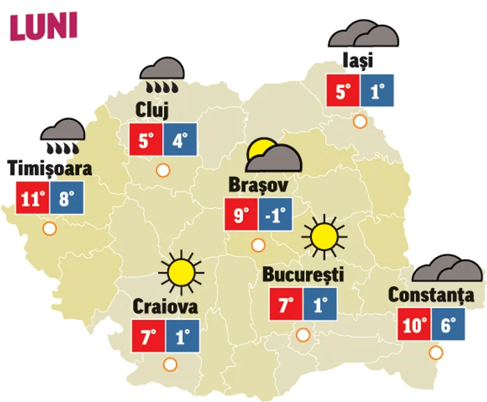 Prognoza meteo 11 ianuarie anunță că cerul va fi mai degajat decât în zilele precedente