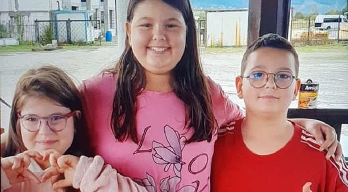 Copiii afaceristului Adrian Marțian. SURSA: IPJ Hunedoara