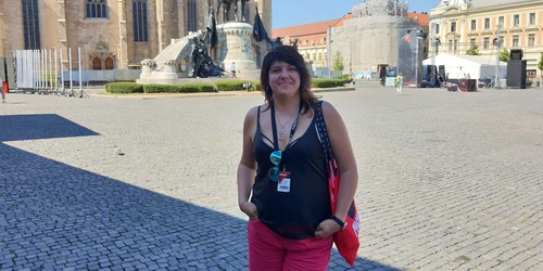 Cineasta Olga Zhurzhenko din Ucraina la Cluj Napoca  FOTO Remus Florescu jpg