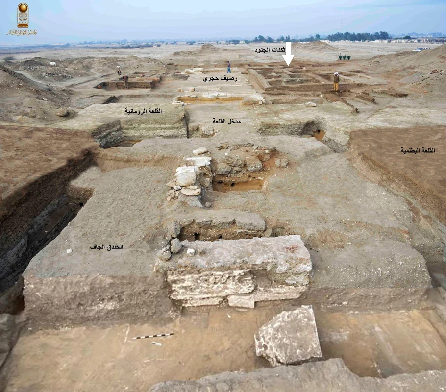 Ruinele unor fortărețe antice, descoperite în Egipt (© Facebook / Ministry of Tourism and Antiquities)