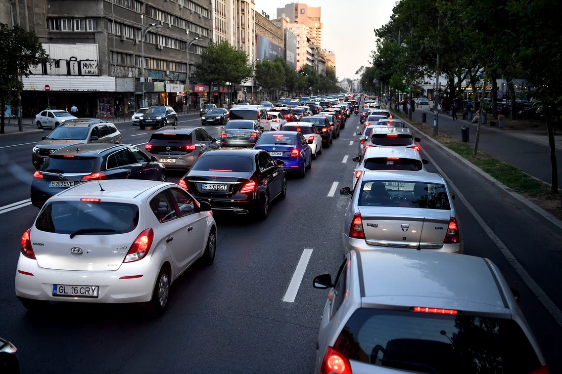 Coloane de mașini, în București Foto: Inquam Photos Octav Ganea 