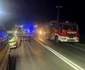 Accident pe DN 66 între un autocar și un autoturism. Foto: ISU Hunedoara