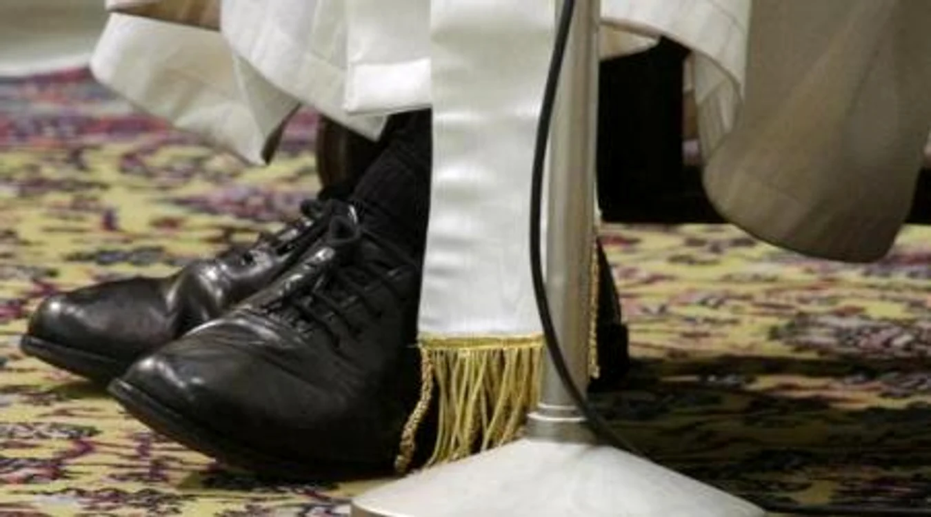 Aşa arată pantofii pe care ăi poară, în general, Papa Francisc 